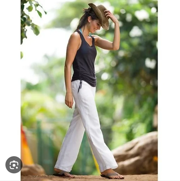 Athleta Lakeside 100% Linen Pant Size 8 Tall - Picture 16 of 16